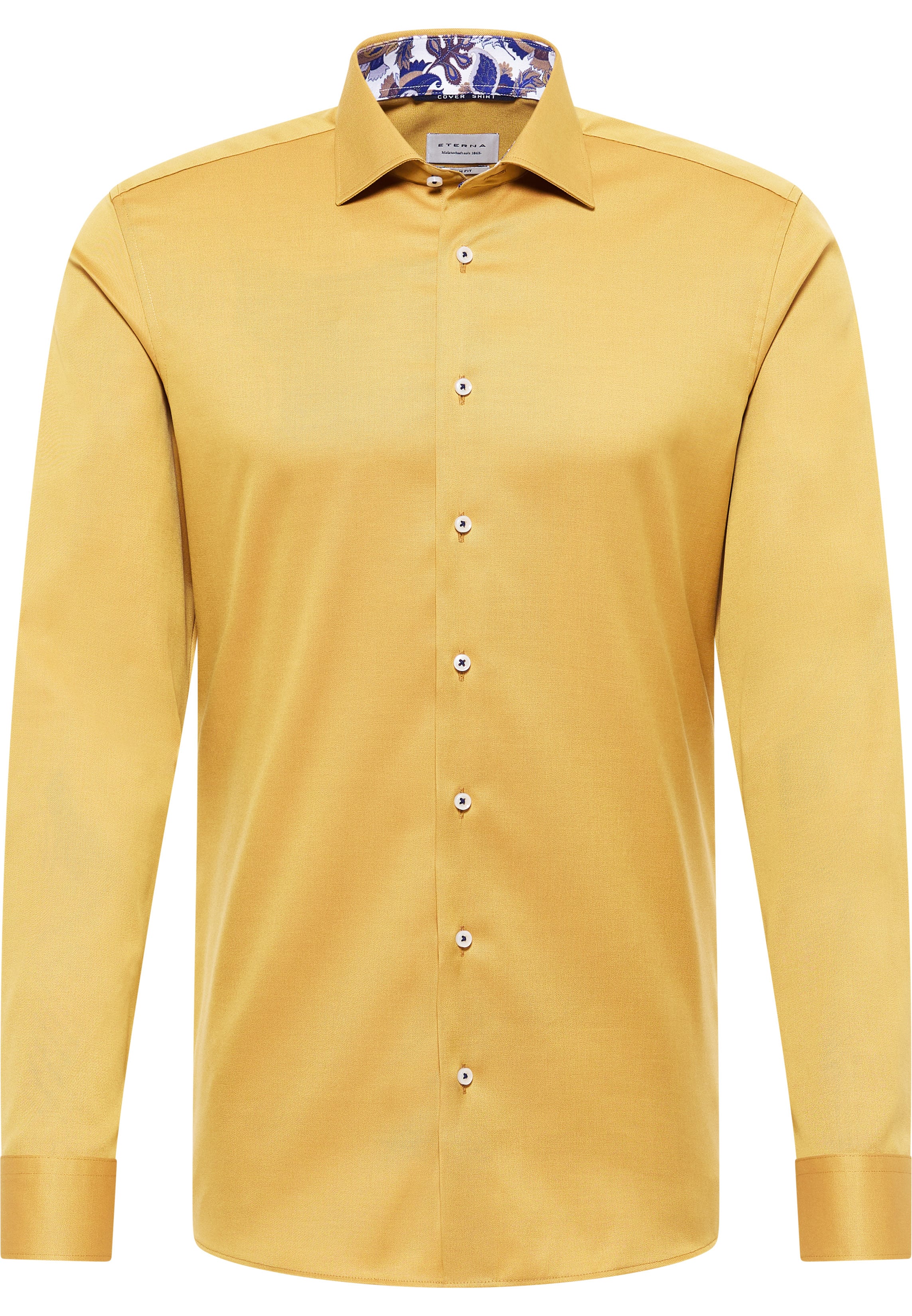 Mustard yellow plain shirt online