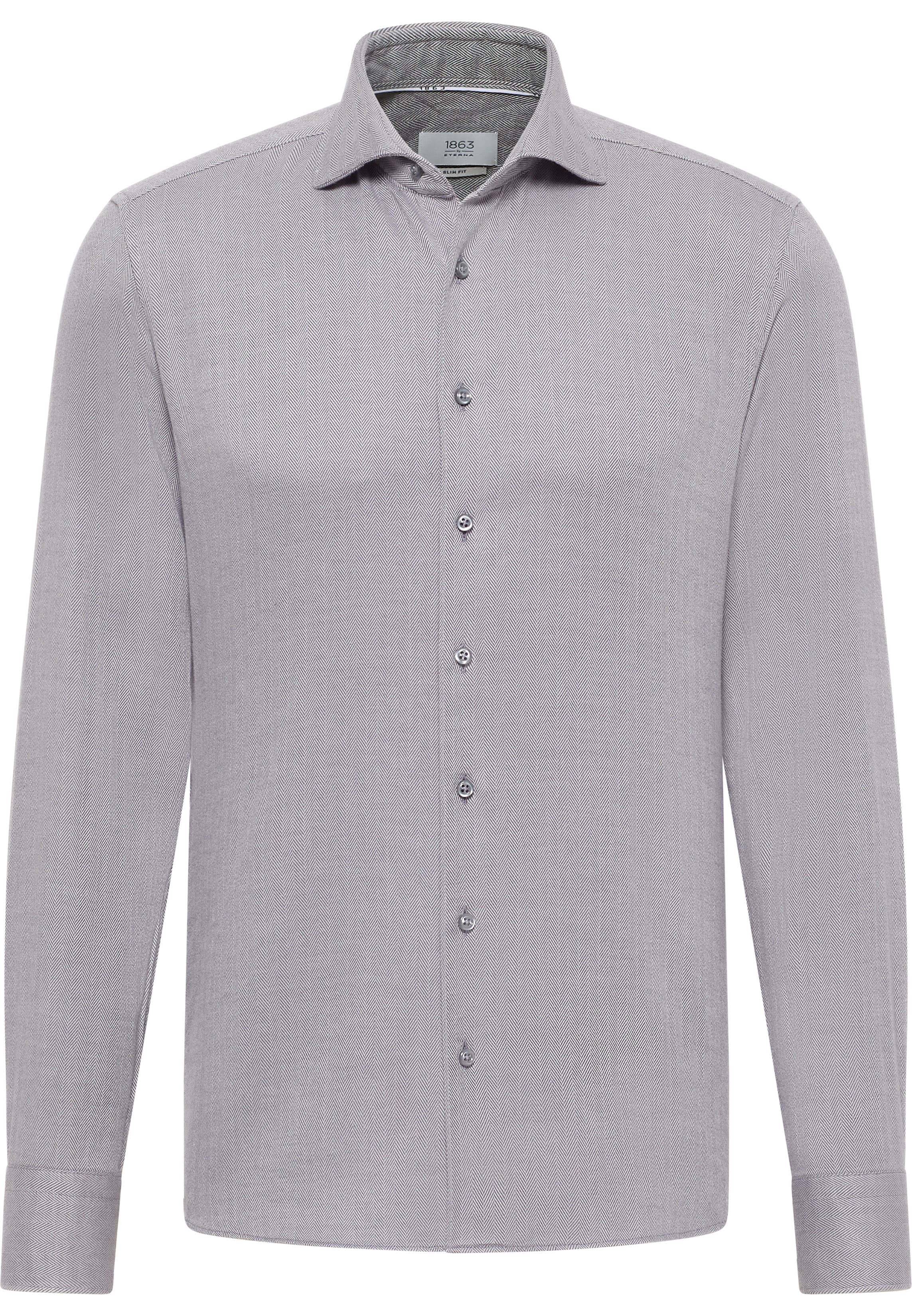 SLIM FIT Shirt in graphite structured