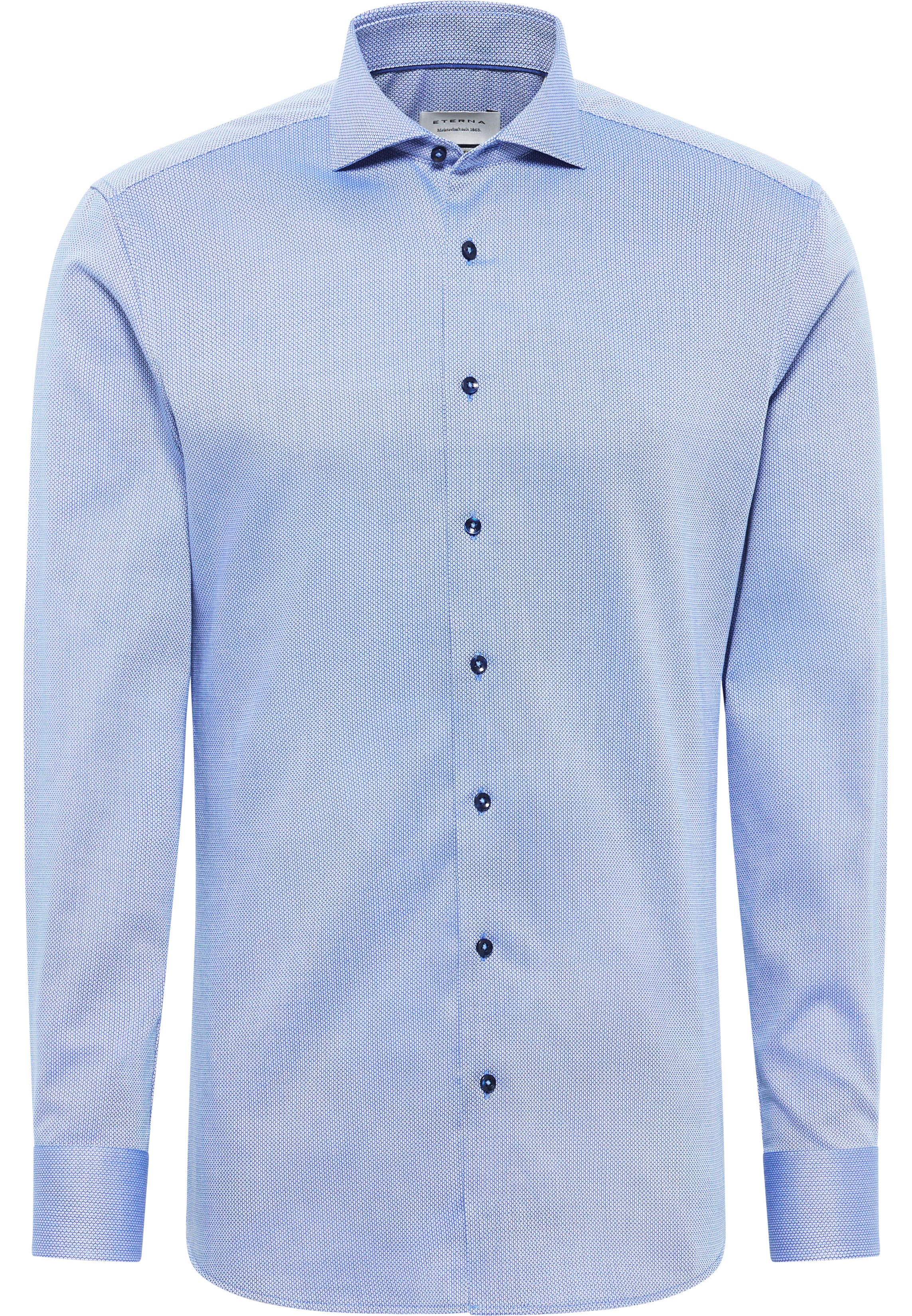 SLIM FIT Shirt in medium blue structured