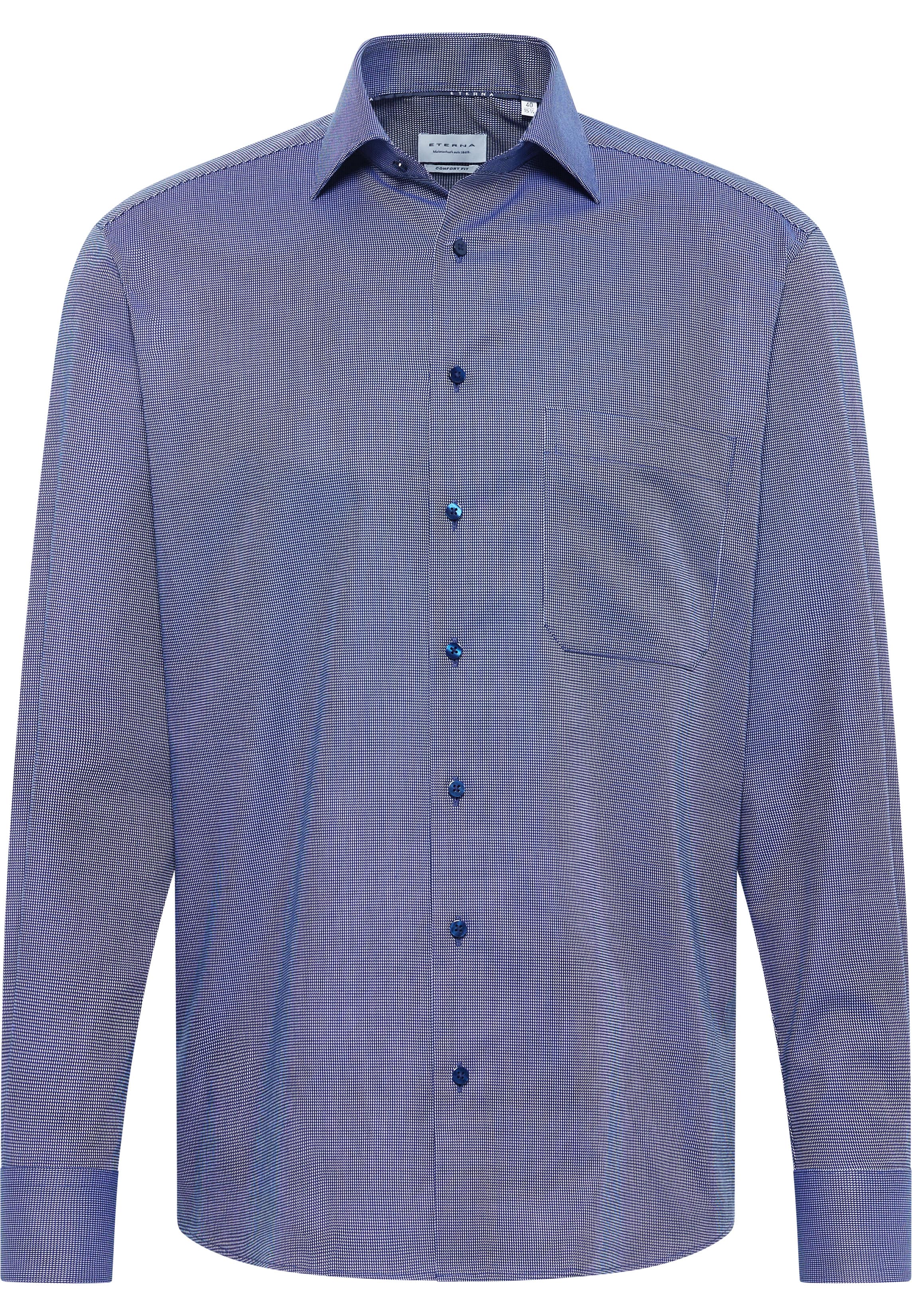 COMFORT FIT Shirt in smoke blue structured