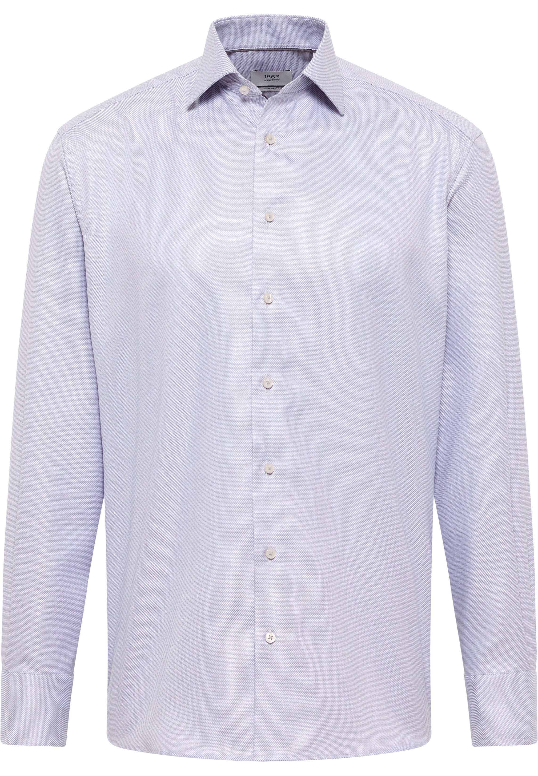 COMFORT FIT Shirt in silver structured