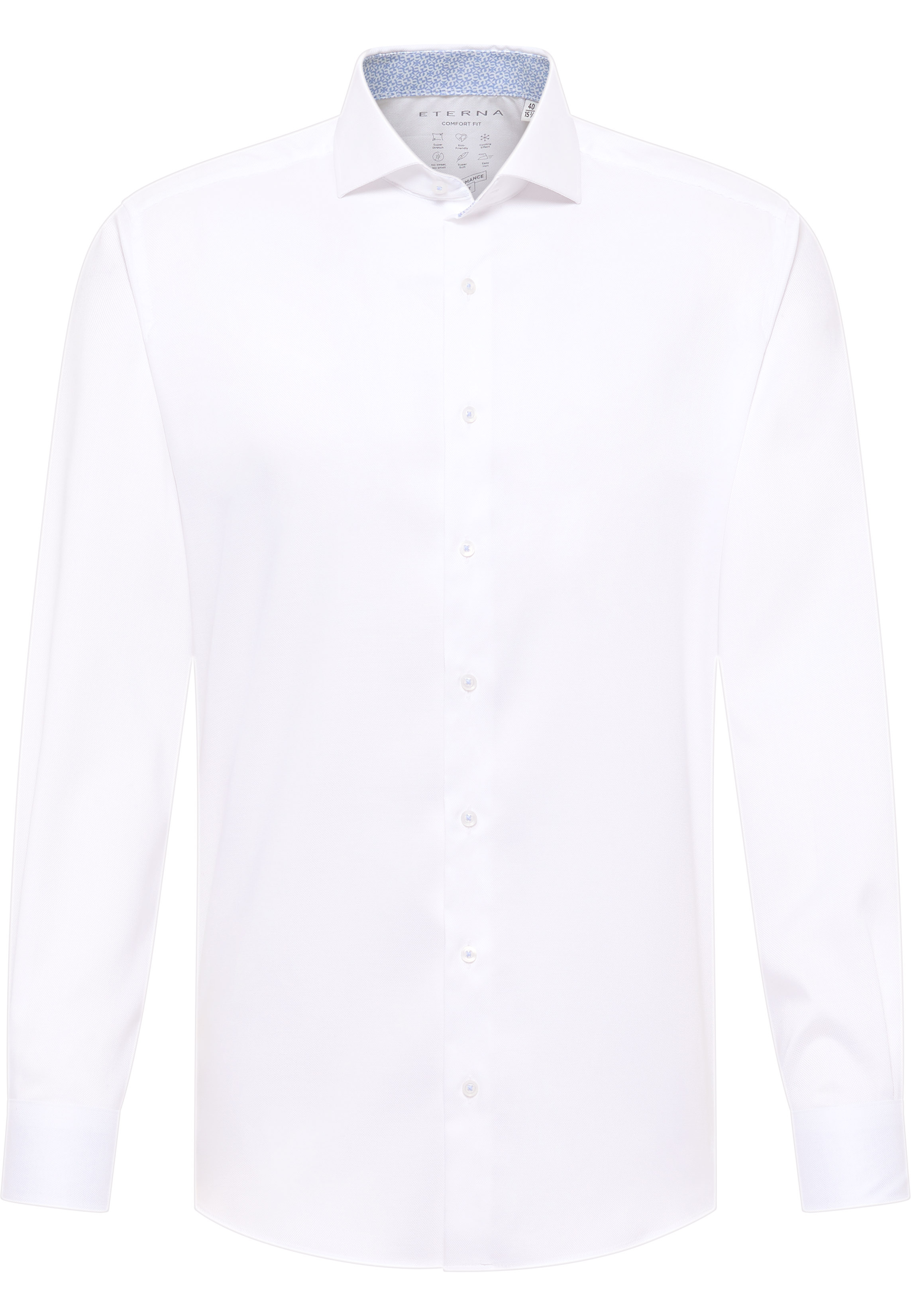 COMFORT FIT Performance Shirt in white structured