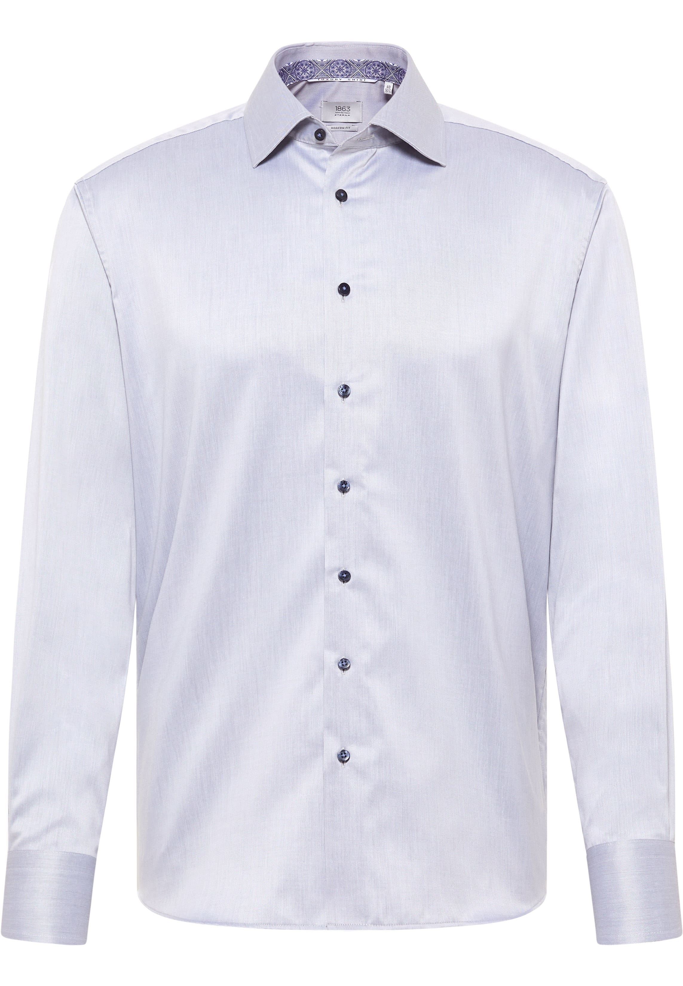 MODERN FIT Luxury Shirt in graphit unifarben