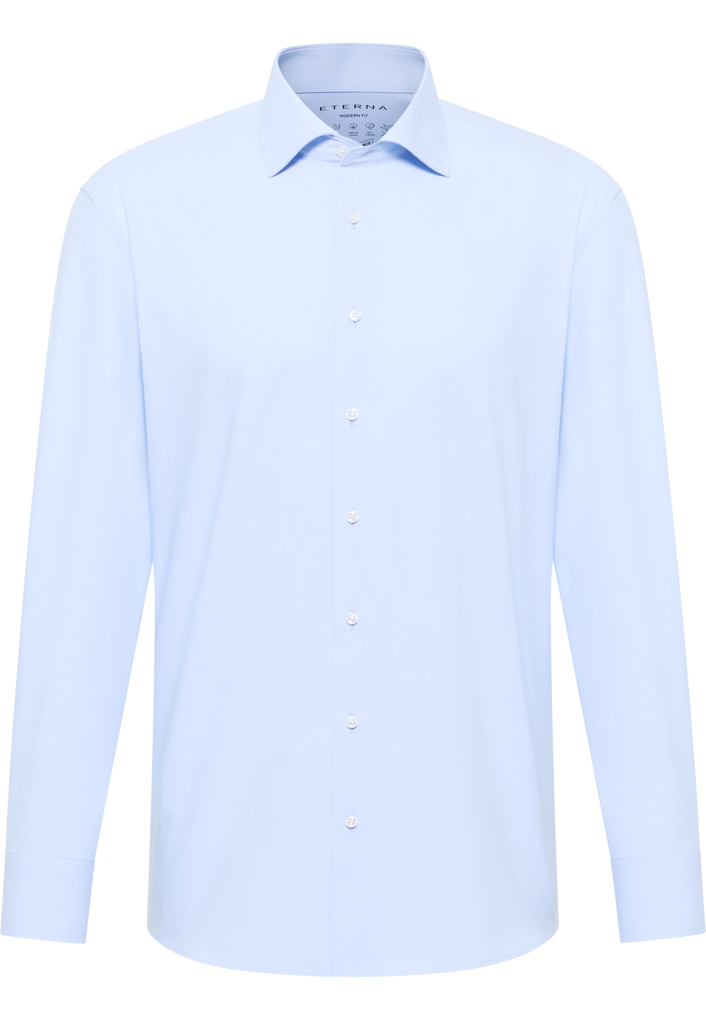 MODERN FIT Performance Shirt in hellblau unifarben