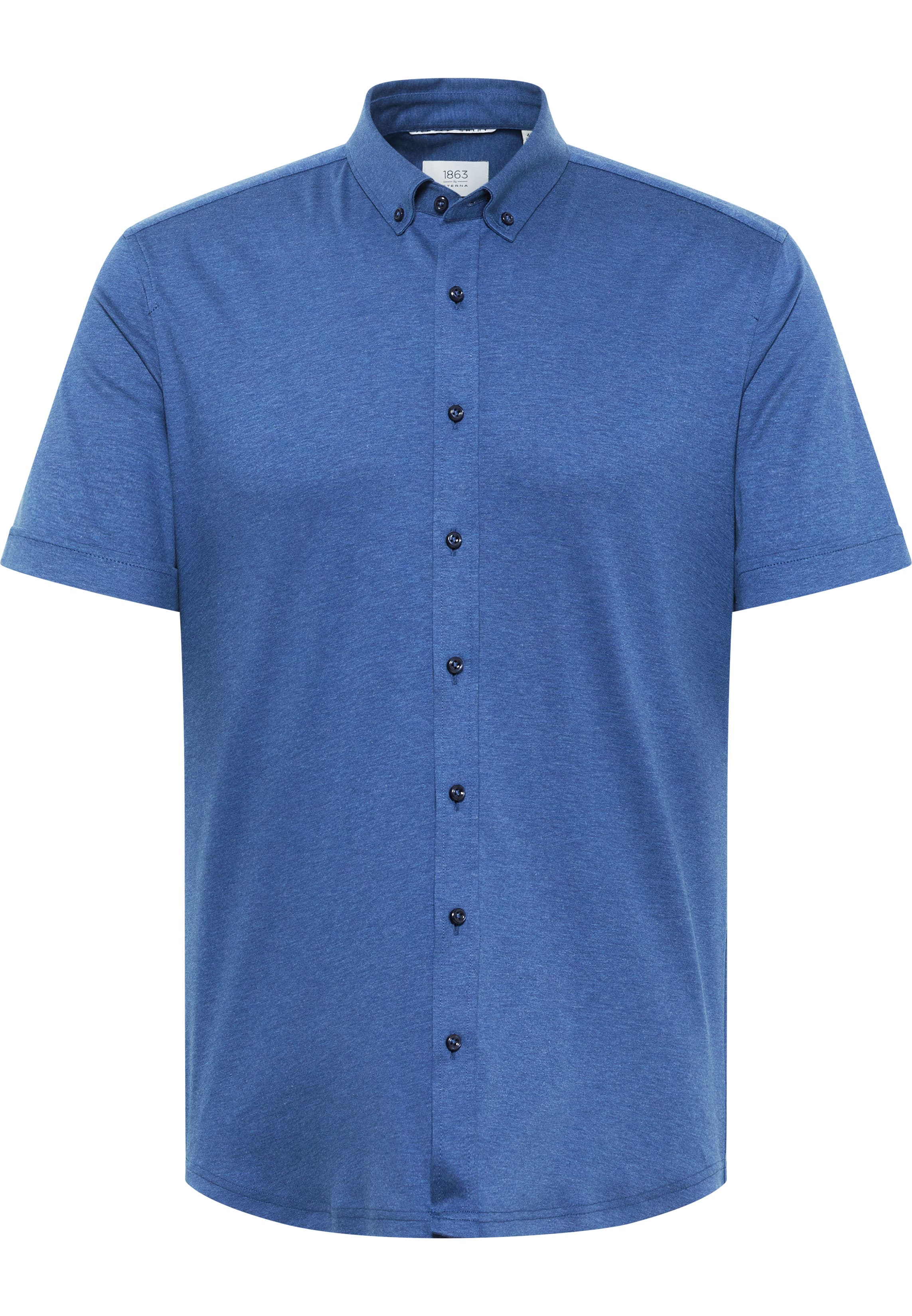 SLIM FIT Jersey Shirt in blue plain