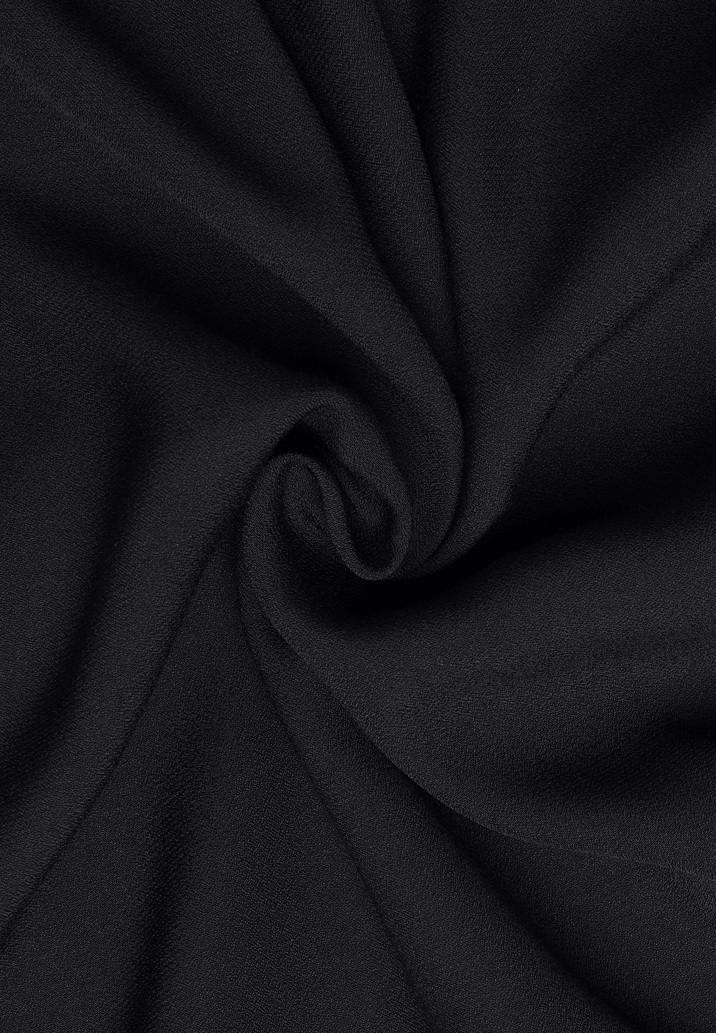 Blusenkleid in schwarz unifarben