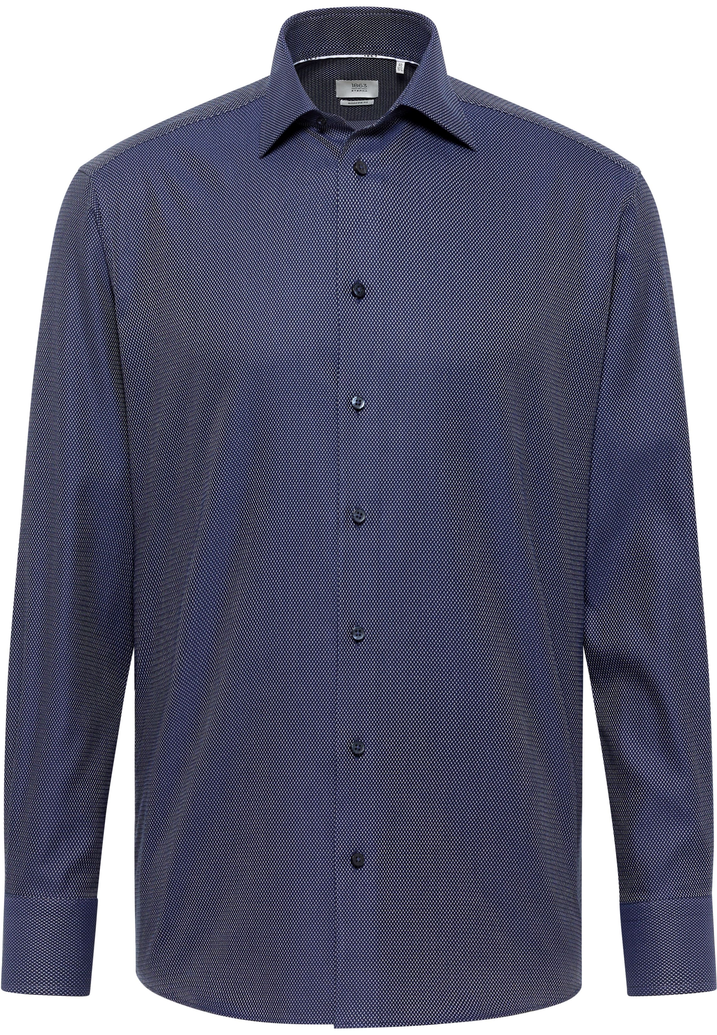 MODERN FIT Shirt in navy structured