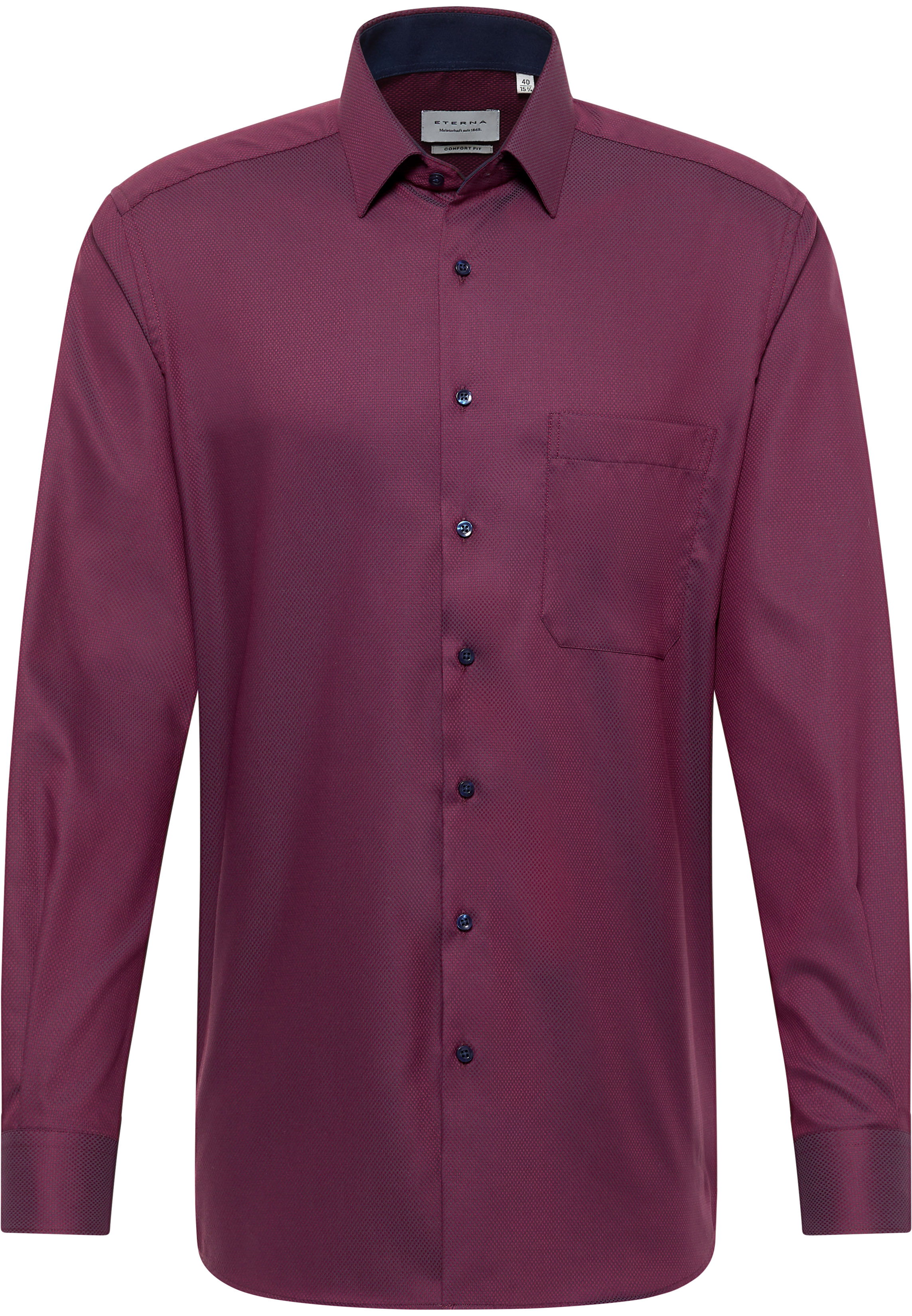 COMFORT FIT Shirt in bordeaux structured