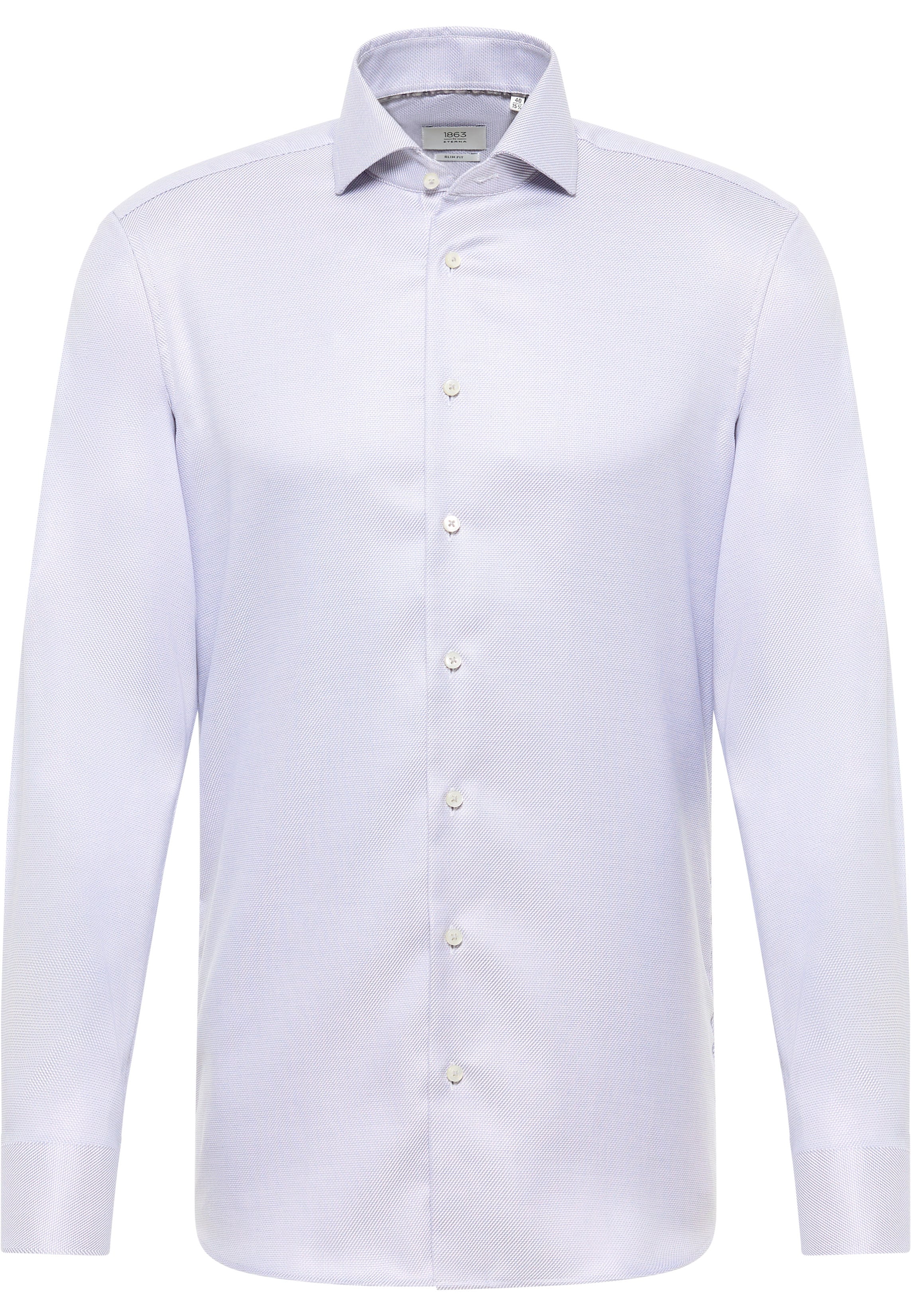 SLIM FIT Shirt in silver structured