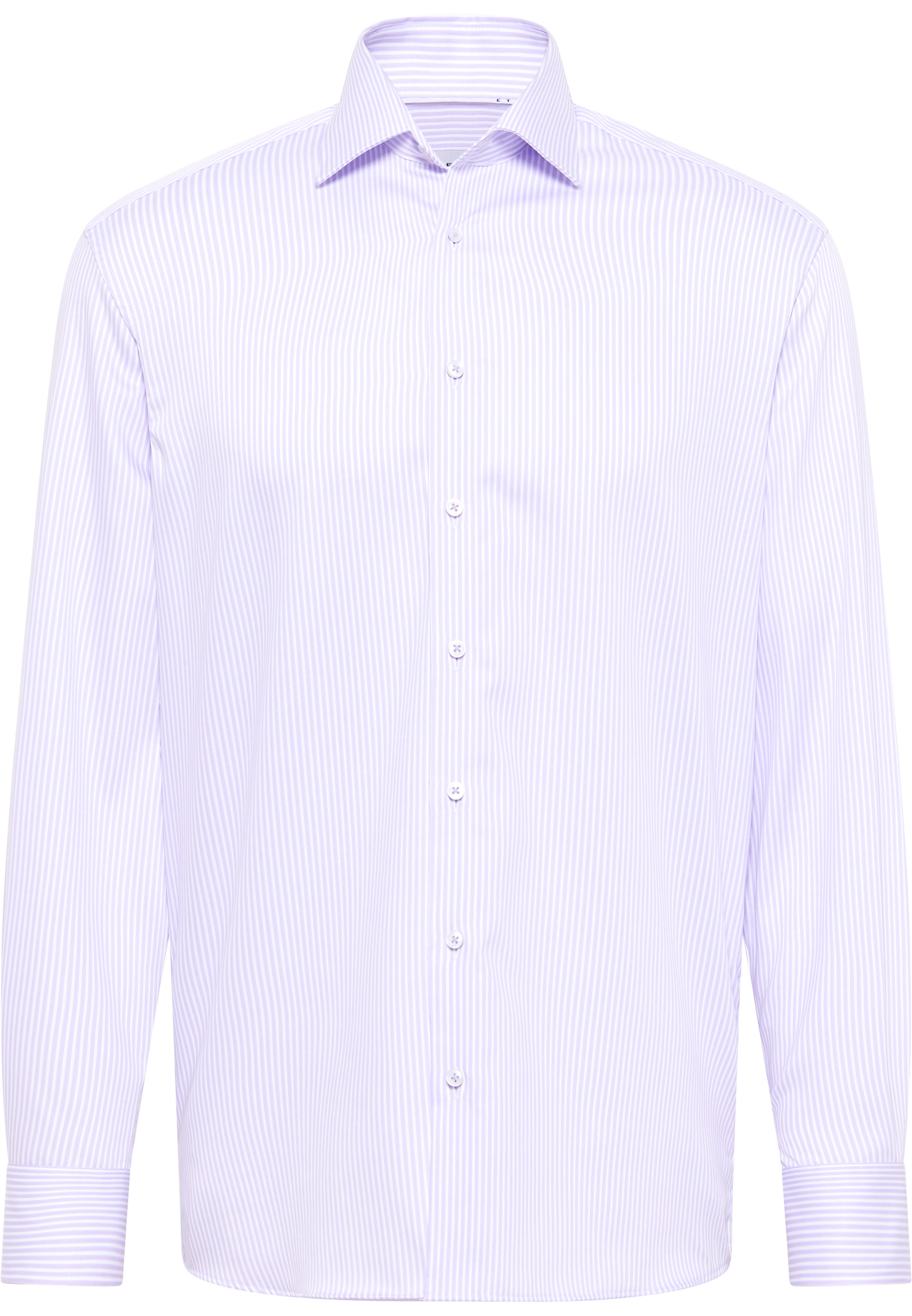 MODERN FIT Hemd in lavender gestreift