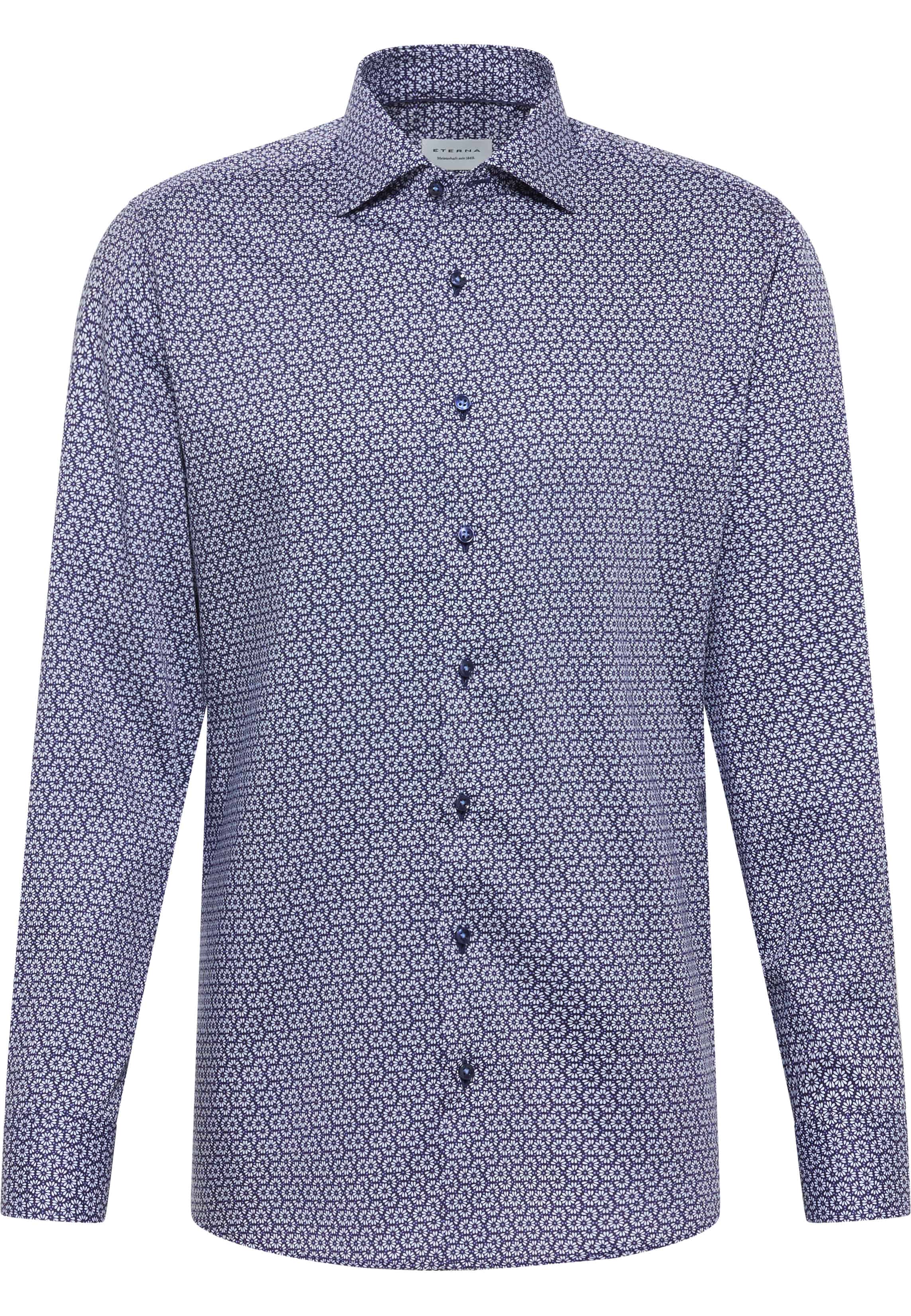 MODERN FIT Shirt in blue printed