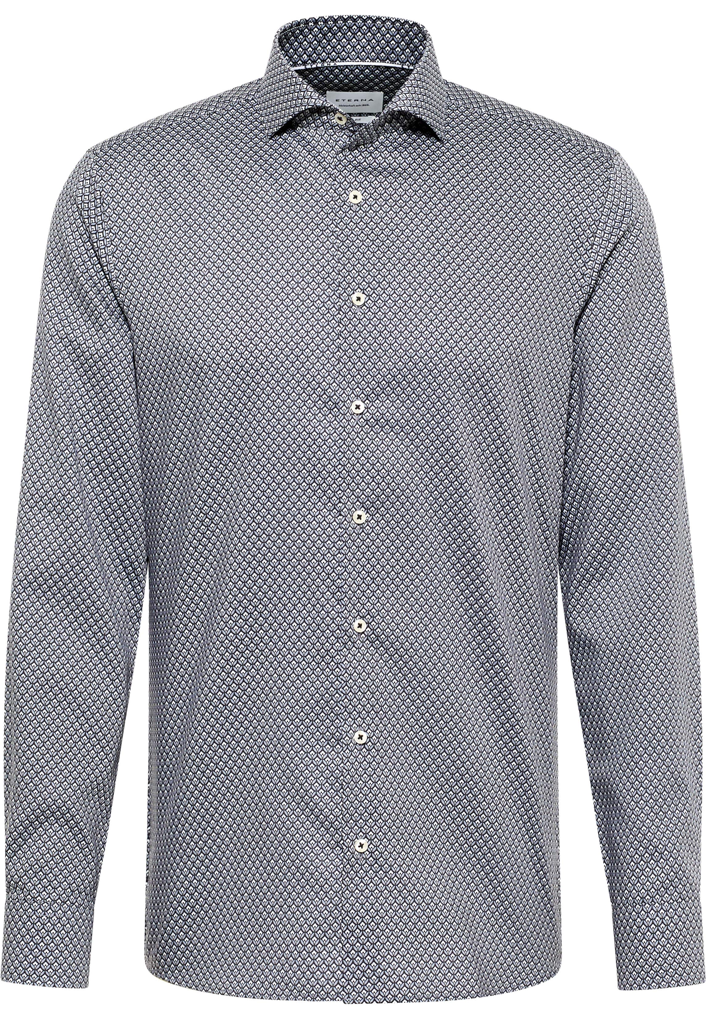 SLIM FIT Shirt in grey printed