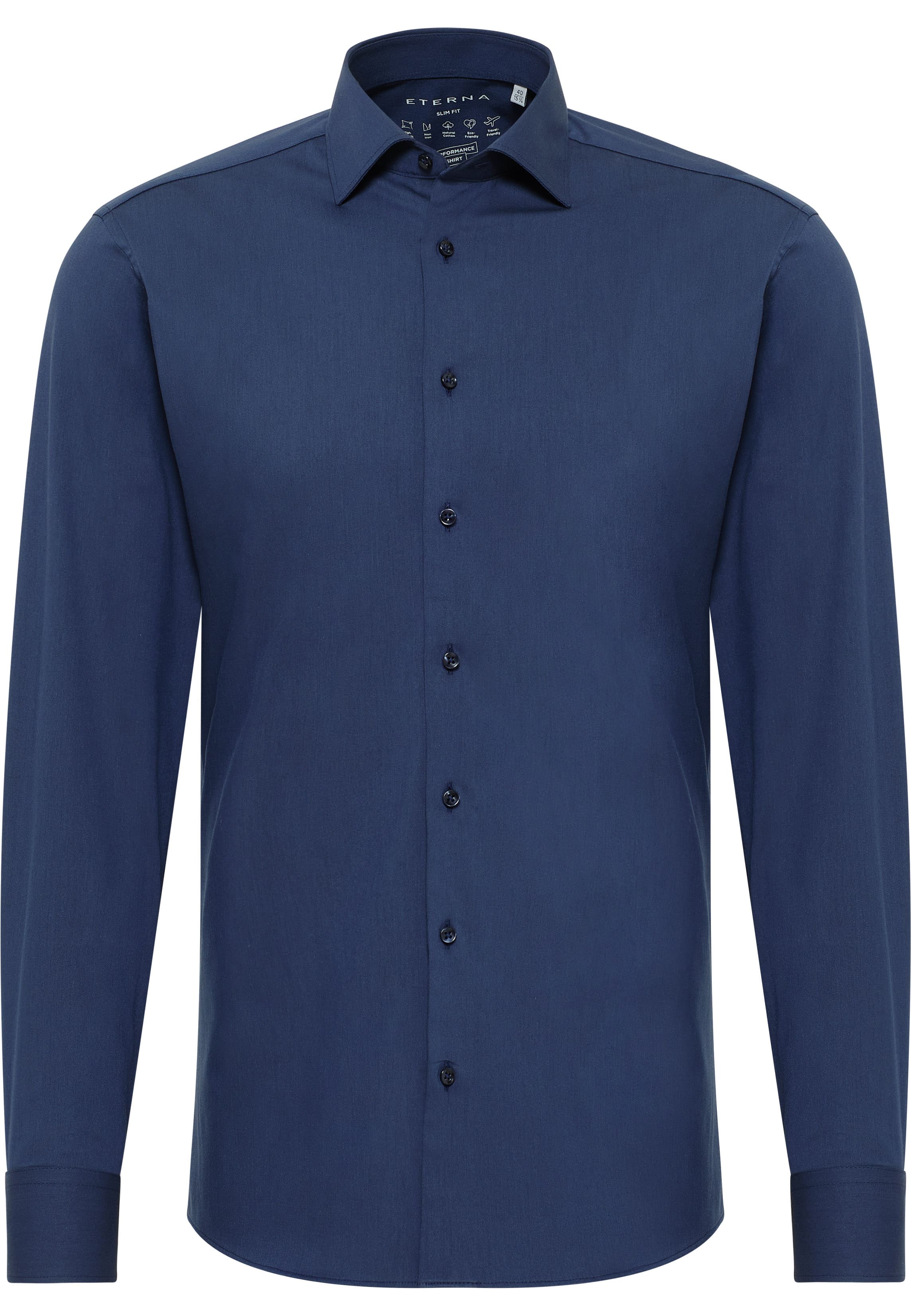 SLIM FIT Performance Shirt in navy vlakte