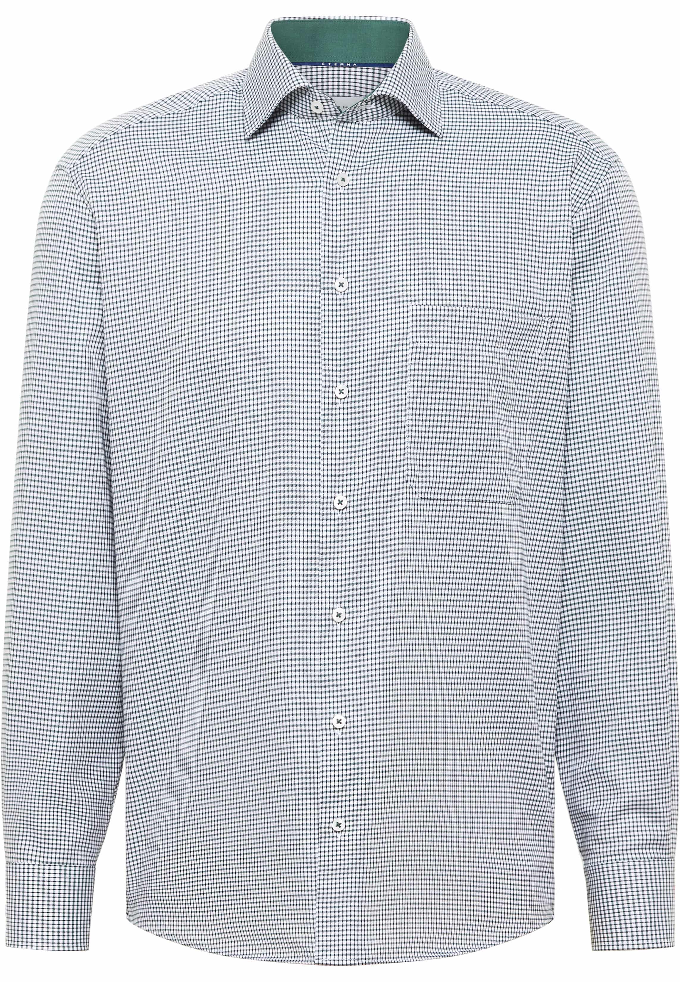 COMFORT FIT Shirt in sage green checkered