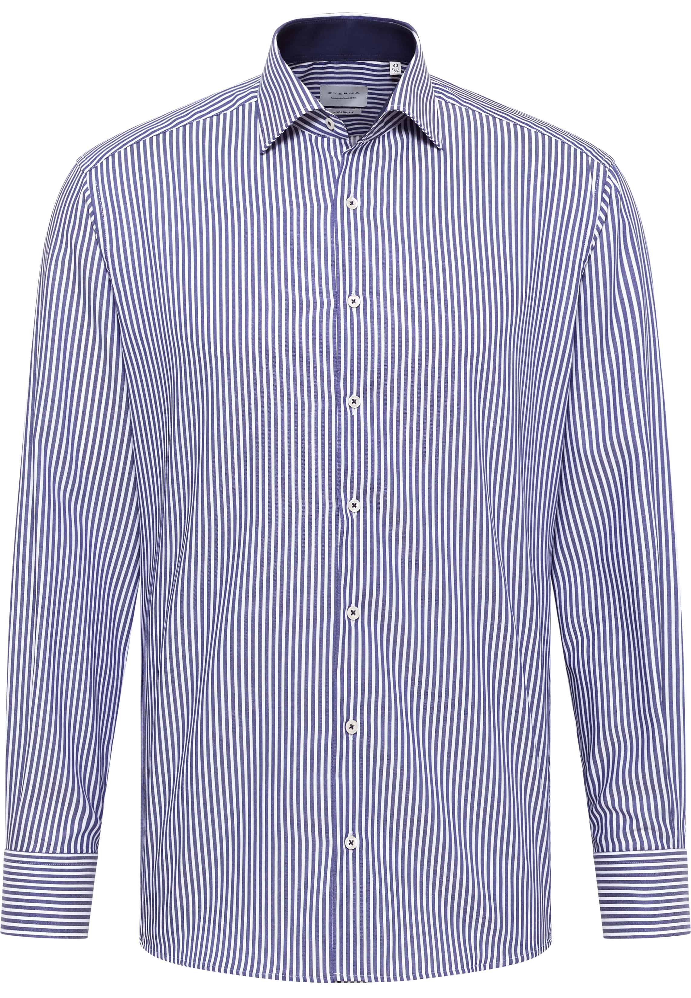 MODERN FIT Shirt in navy striped