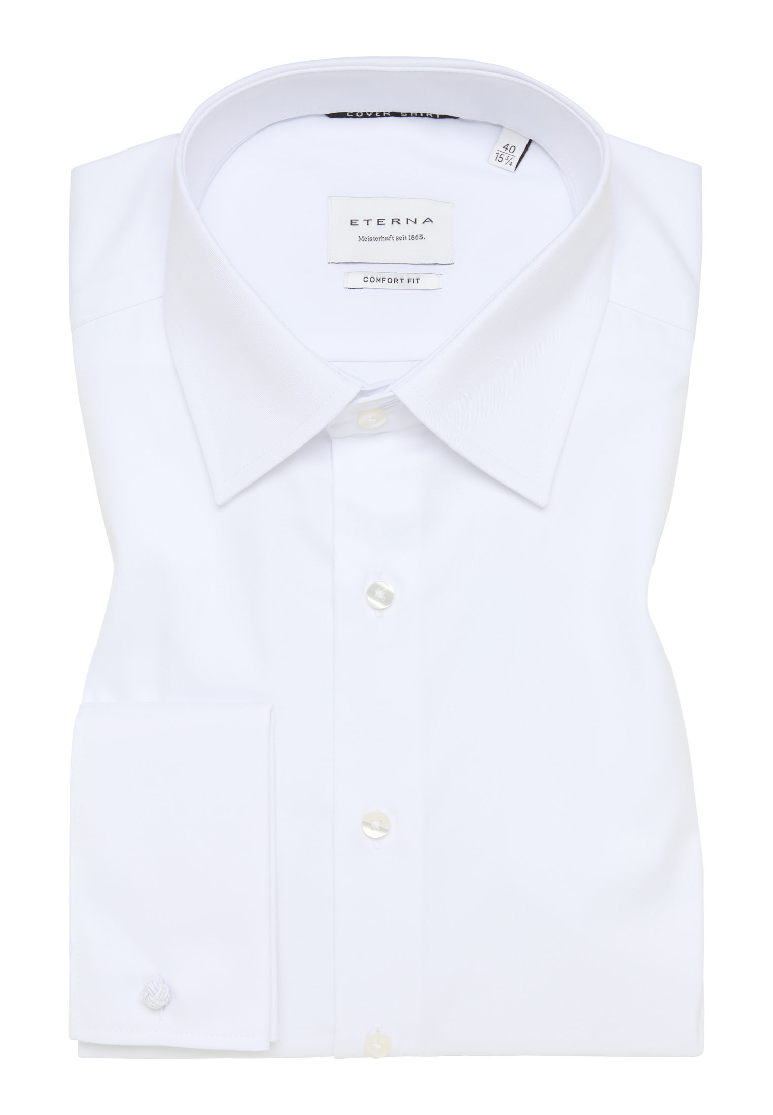 COMFORT | Langarm weiß | | unifarben | Shirt Cover 1SH05509-00-01-41-1/1 41 weiß FIT in