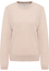 Gebreide pullover in beige vlakte