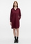 Shirt dress in burgundy plain