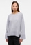 Knitted jumper in silver plain