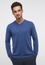 Knitted jumper in blue plain