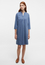 Shirt dress in dark indigo plain