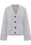 Knitted cardigan in silver plain