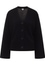 Knitted cardigan in black plain