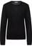 Knitted jumper in black plain