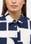 shirt-blouse in dark blue printed