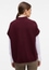 Knitted waistcoat in burgundy plain