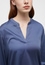 Satin Shirt Blouse in indigo plain