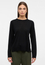 Knitted jumper in black plain