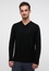 Knitted jumper in black plain