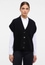 Knitted waistcoat in black plain