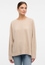 Knitted jumper in beige plain