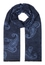 Scarf in dark blue patterned