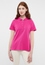 Poloshirt in pink vlakte