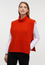 Knitted jumper in red plain