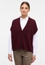 Knitted waistcoat in burgundy plain