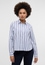 shirt-blouse in navy striped