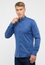 SLIM FIT Jersey Shirt in blau unifarben