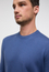 Strick Pullover in blau unifarben