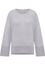 Knitted jumper in silver plain