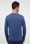 Knitted jumper in blue plain