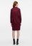 Shirt dress in burgundy plain