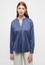 Satin Shirt Blouse in indigo plain