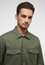 MODERN FIT Overshirt in green plain