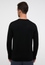 Knitted jumper in black plain