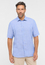 MODERN FIT Linen Shirt in medium blue plain