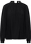 slip-on blouse in black plain